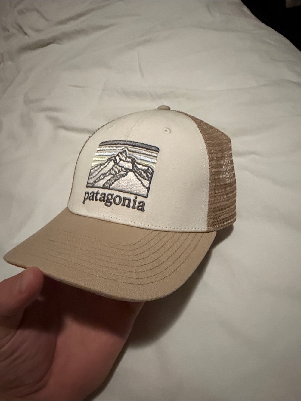 Patagonia Trucker Hat in Tan and Cream